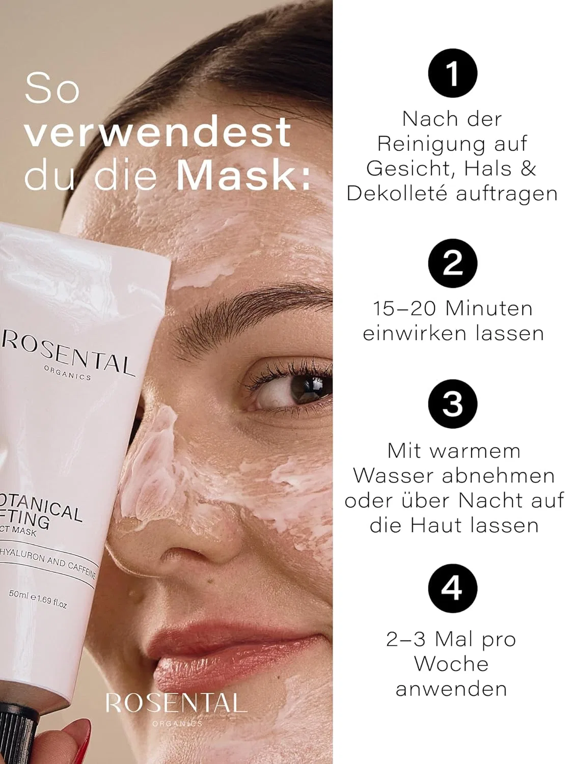 Маска для лица Rosental — С лифтинг-эффектом «Botanical Lifting Effect Mask» от Organics — фото 4