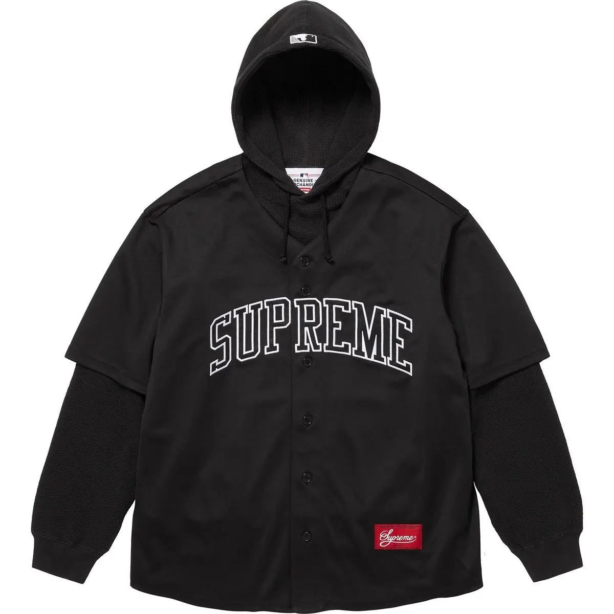 Supreme Бейсбольная куртка Chicago White Sox FW25 WEEK17 с капюшоном, унисекс — фото 2