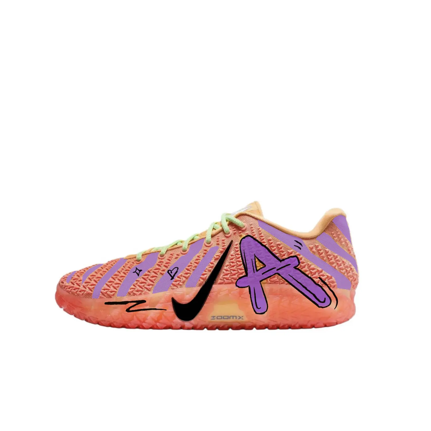 

Nike Мужские низкие баскетбольные кроссовки Ja Morant 3 Cushioning оранжево-фиолетового цвета