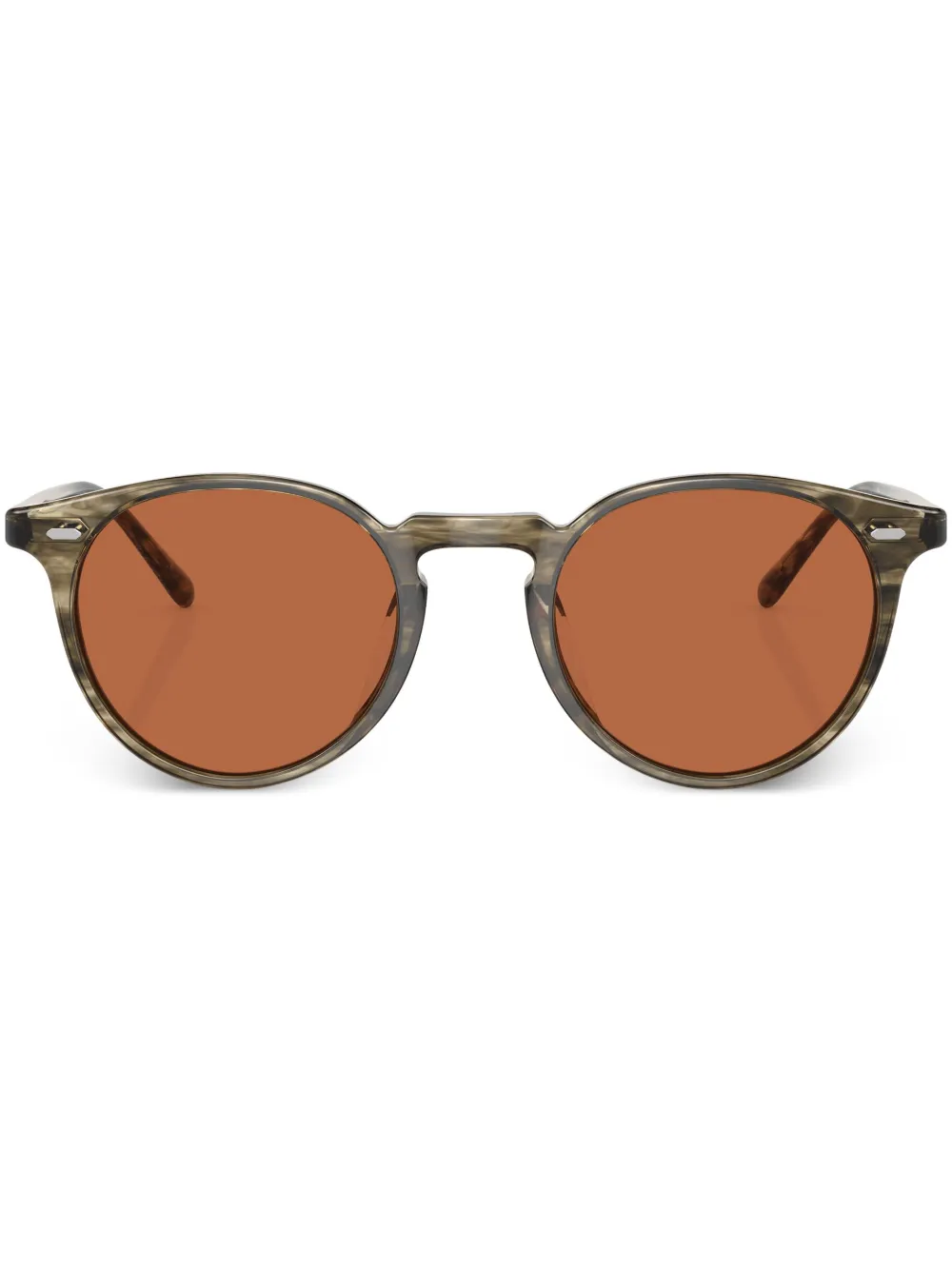 

Солнцезащитные очки в круглой оправе Oliver Peoples, зеленый