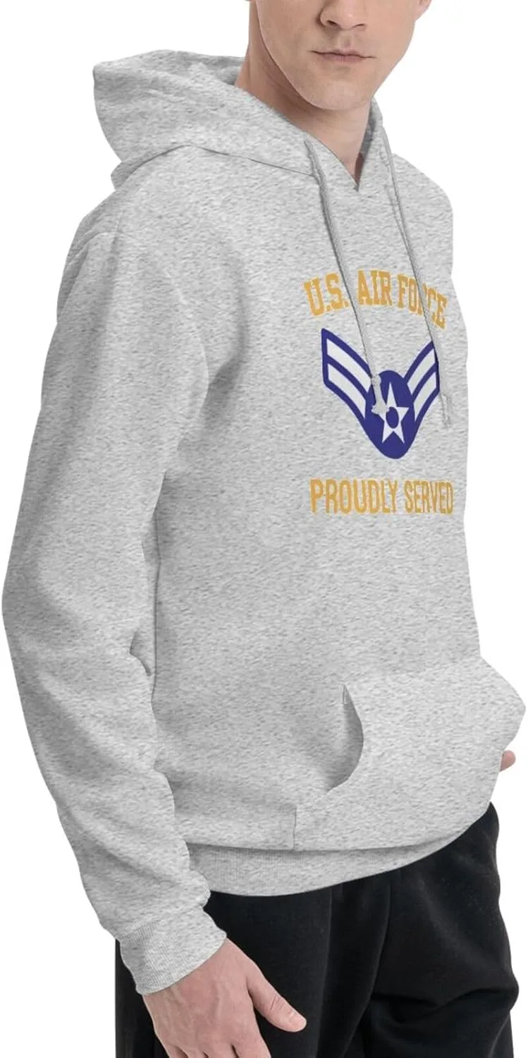 Generic Свитшот мужской Air Force E-3 Airman First Class A1C E3 черный худи с капюшоном и карманом — фото 2