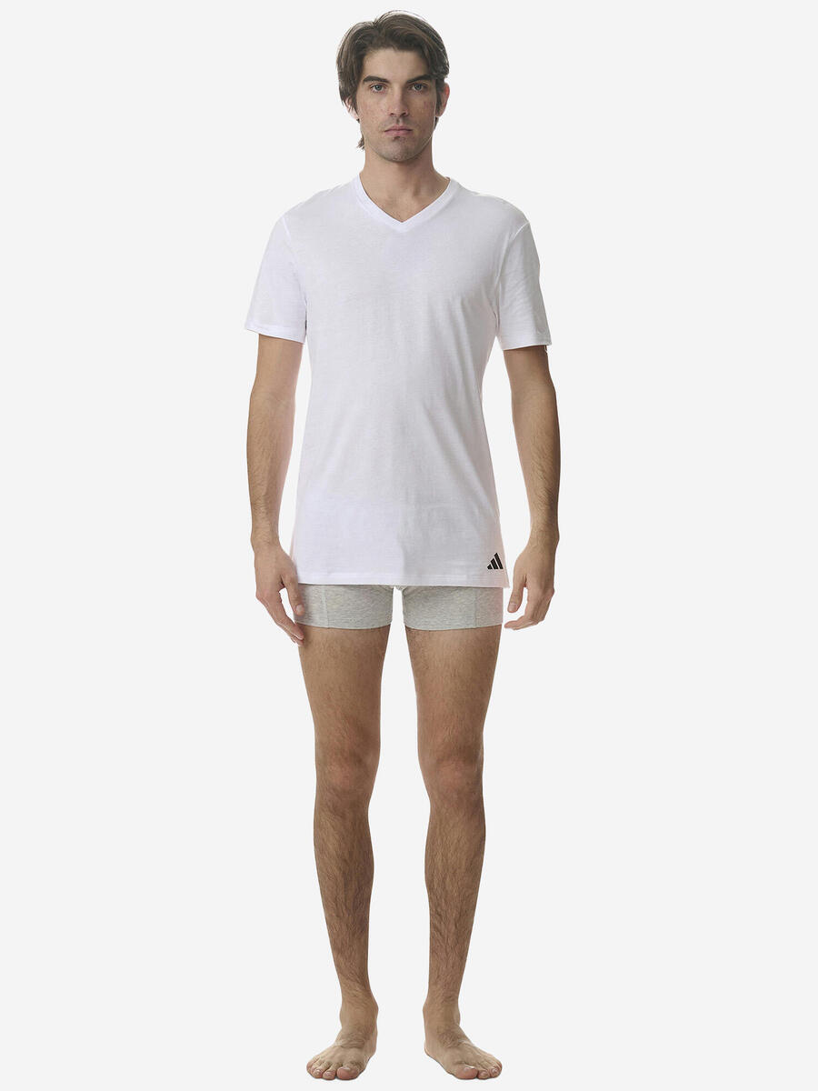 ADIDAS Мужская дышащая тренировочная футболка - Active Core Cotton, белая — фото 2