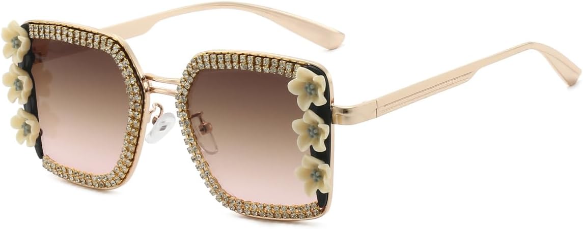 

Поляризованные солнцезащитные очки для женщин и мужчин. Модные классические поляризованные солнцезащитные очки 2025 года с защитой от УФ-излучения для вождения, рыбалки и гольфа Generic, Gold Frame Grey Pink Lens / Yellow Flowers