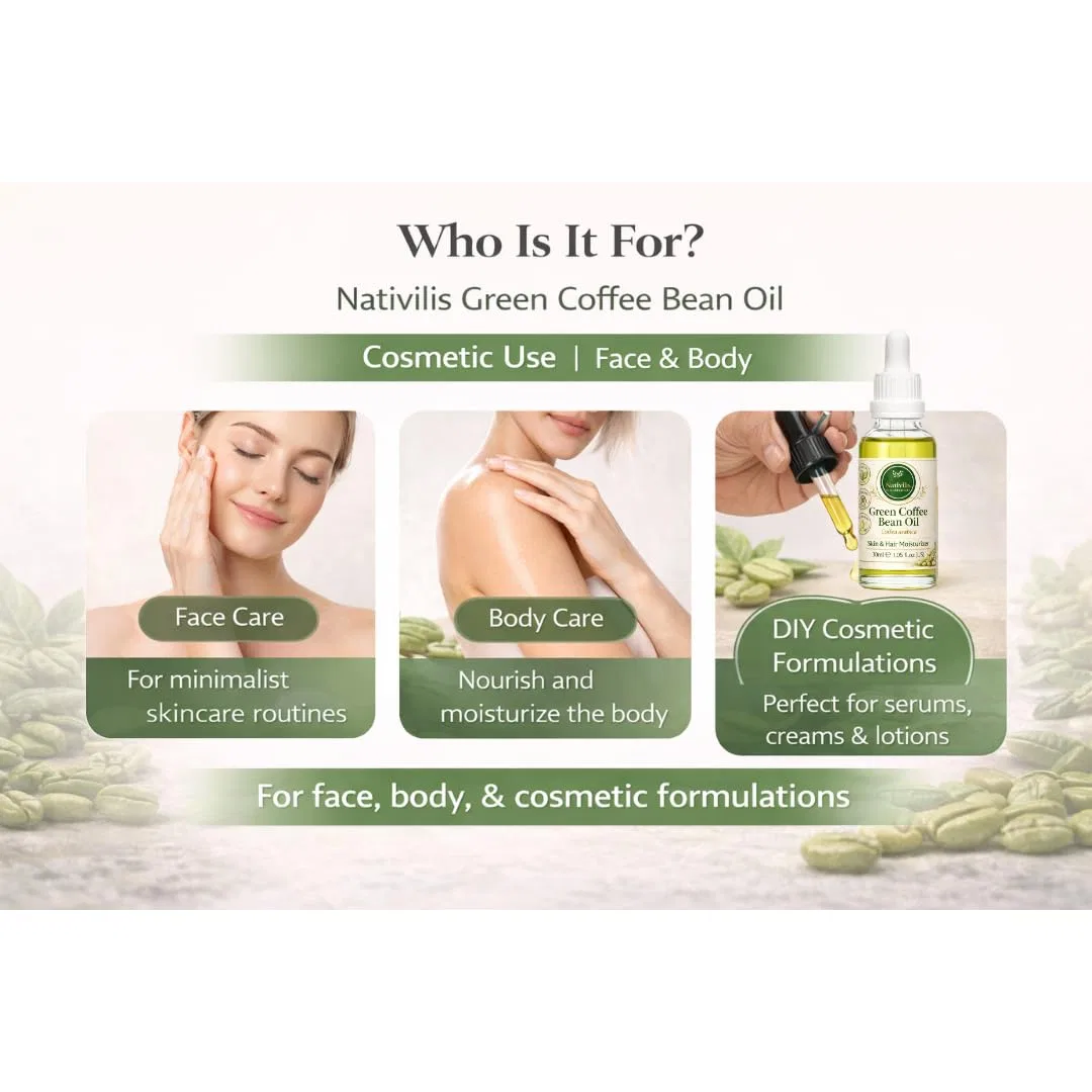 Масло зеленого кофе Nativilis для лица и тела, 30 мл Nativilis Natural Essential Oils — фото 3