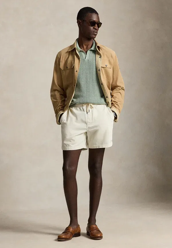 Шорты Polo Ralph Lauren 6 inch polo prepster corduroy short shorts, теплый белый — фото 2