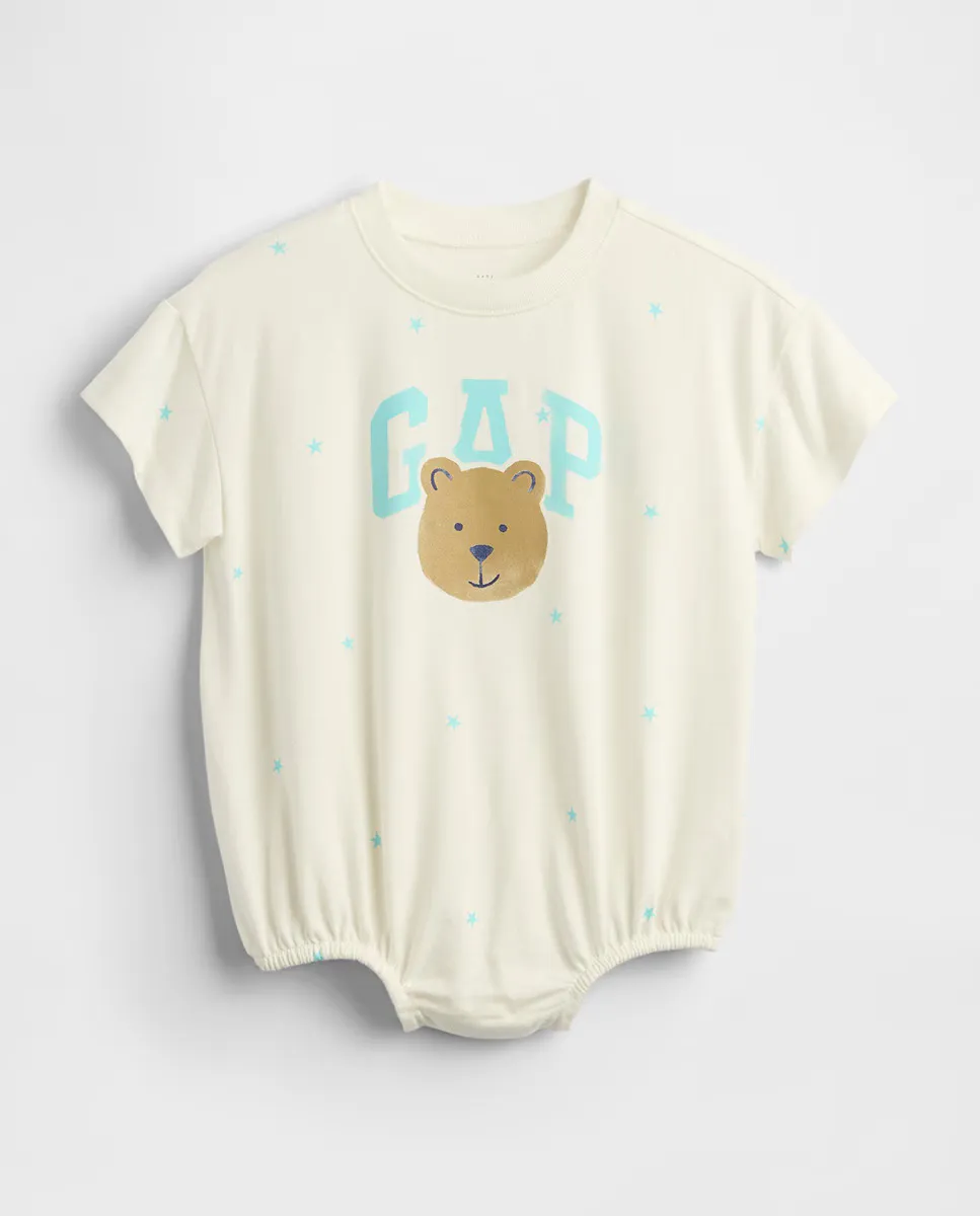 

Мягкий цельнокроеный боди из хлопка для малыша Gap, белый