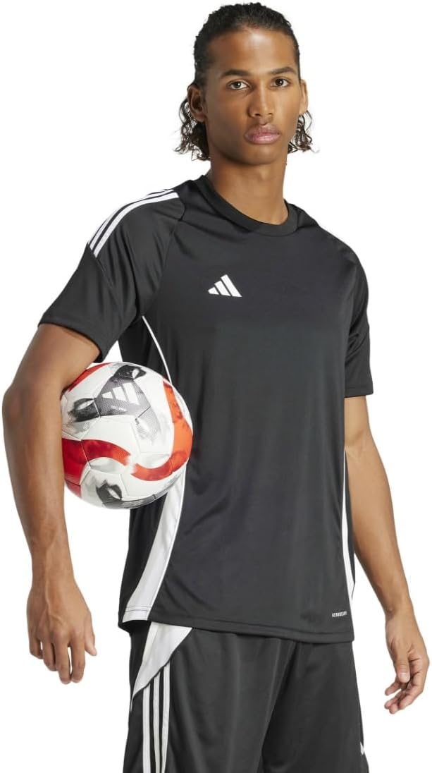 Мужская футбольная футболка adidas TIRO 24 HEJ10 с коротким рукавом, черно-белый — фото 2