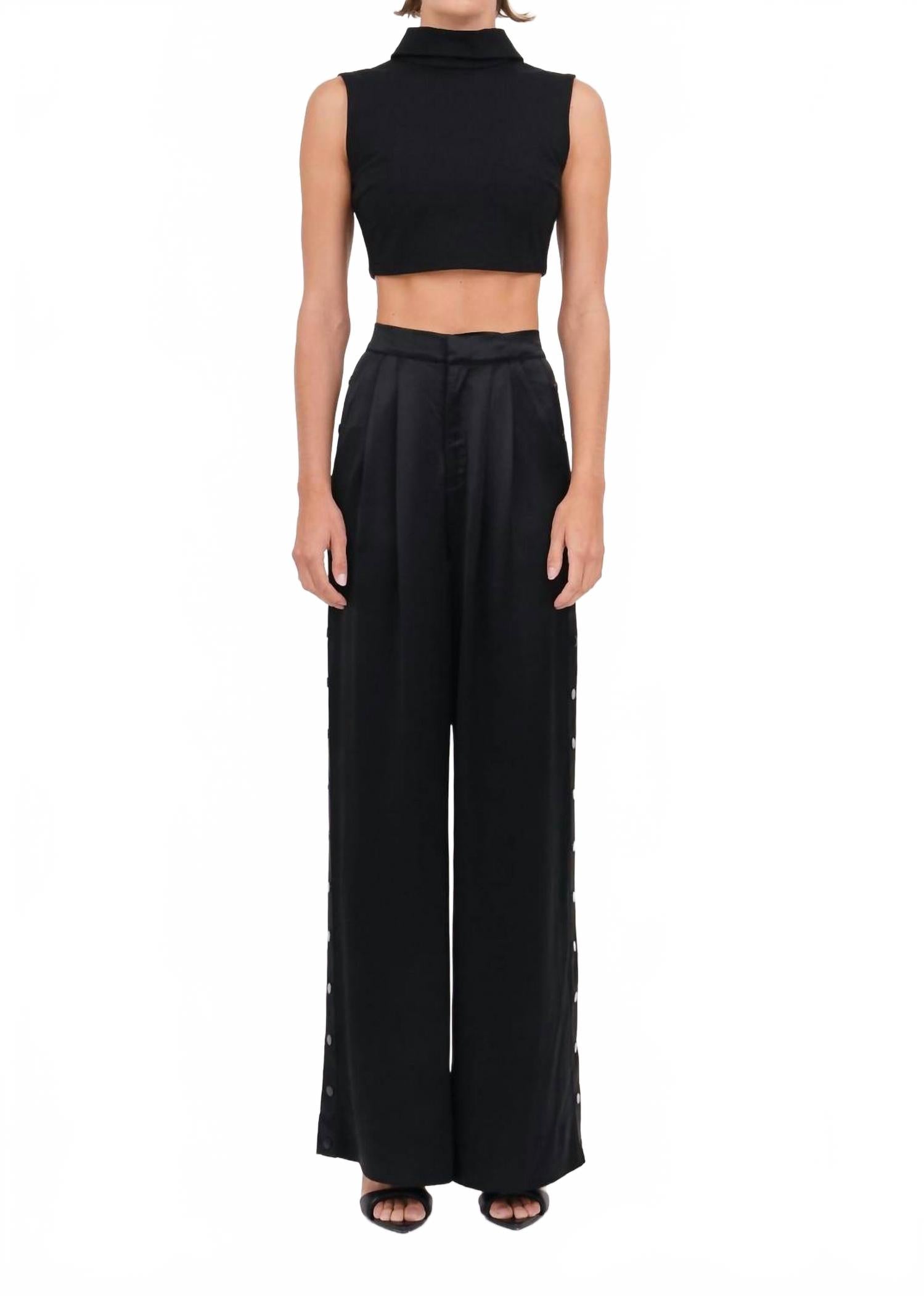 

Райланд кроп-топ черный NONCHALANTLABEL