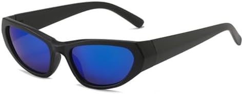 

Ретро-солнцезащитные очки 2027 года для женщин, модные, с зеркальными линзами, солнцезащитные очки UV400 для мужчин, панк-очки, спортивные очки для вождения MTZJH, Black Blue Mirror