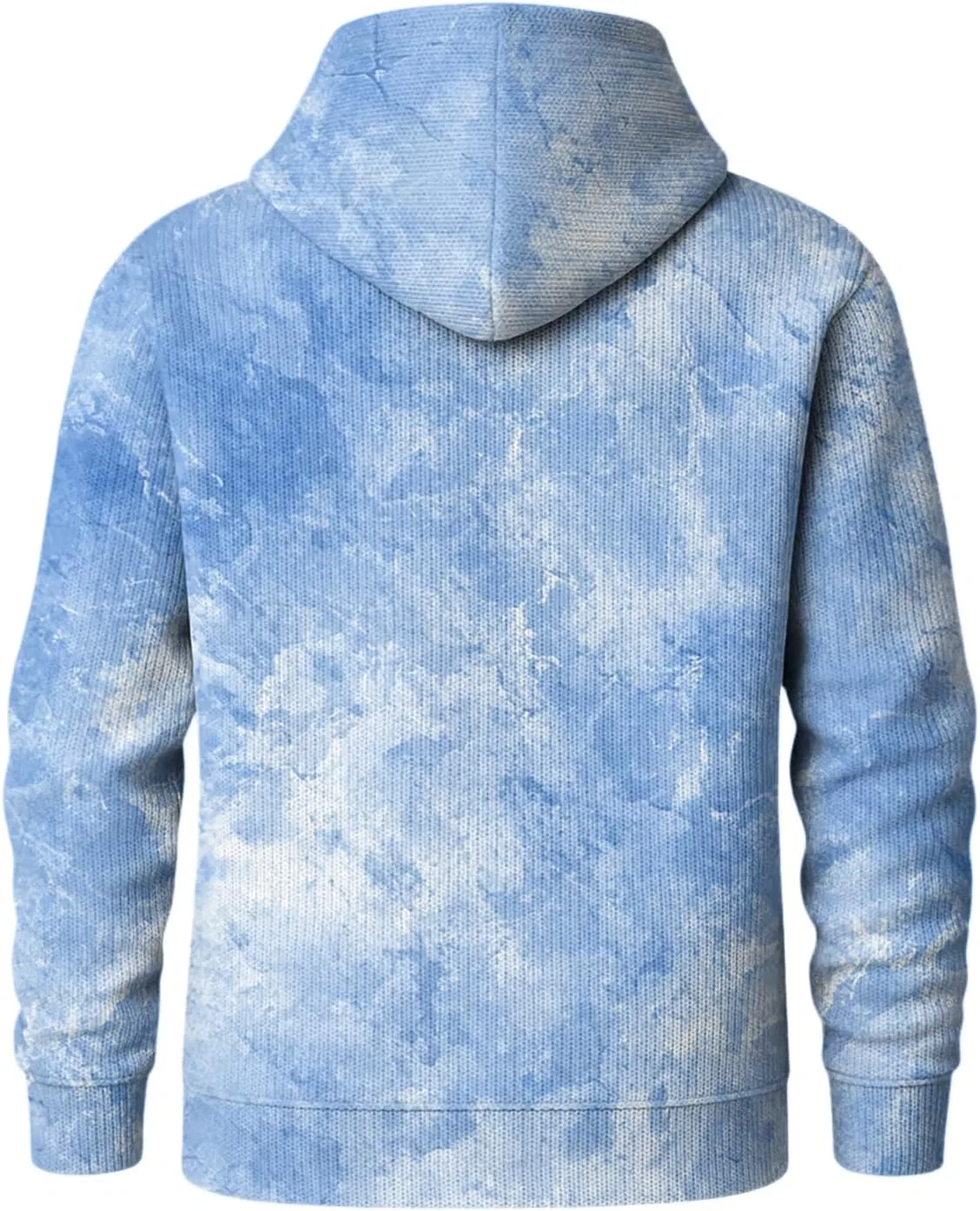 Толстовка с капюшоном, флисовая, мужская, с принтом, 2-light Blue — фото 3