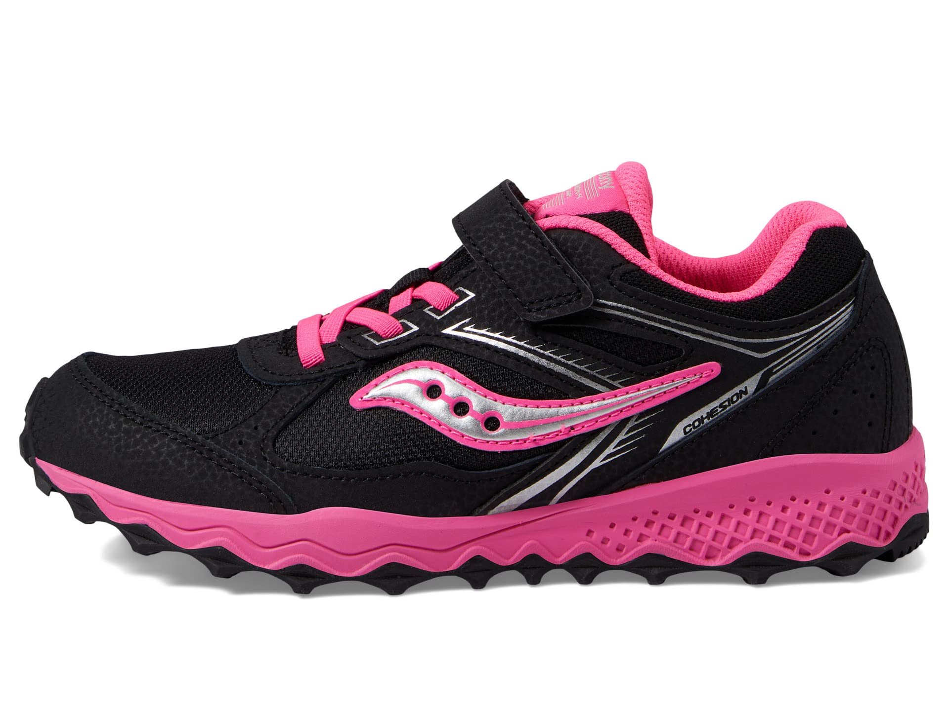 Кроссовки Saucony Kids Cohesion Tr14 A/C Trail Running Shoes, Black/Pink — фото 4