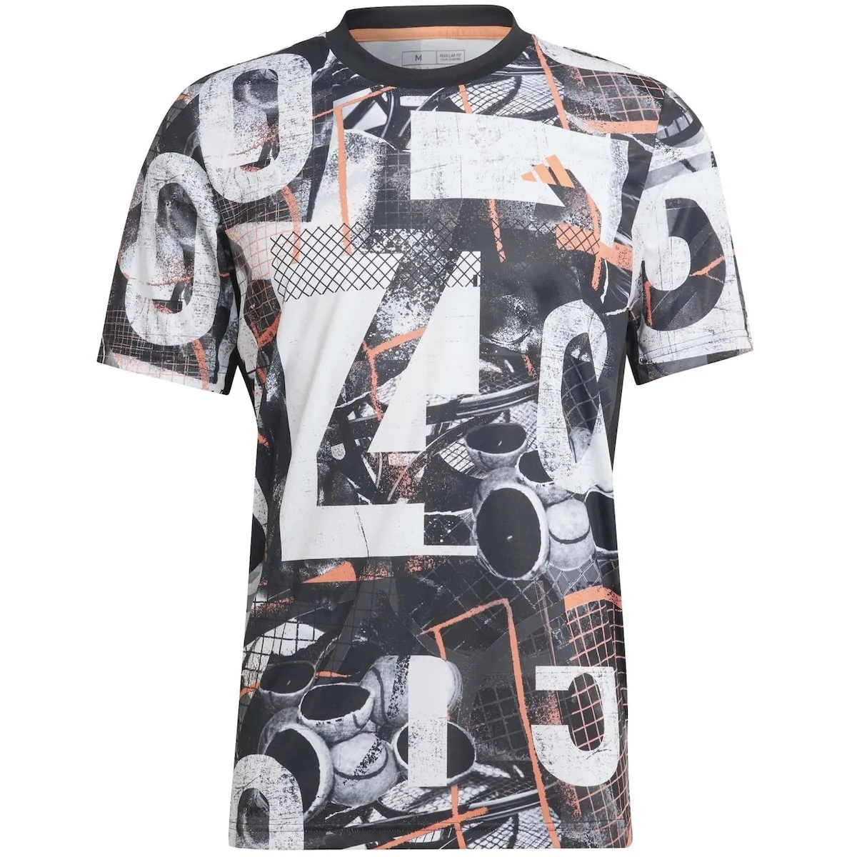 

Мужская теннисная рубашка CLUB GRAPH Adidas, белый/оранжевый