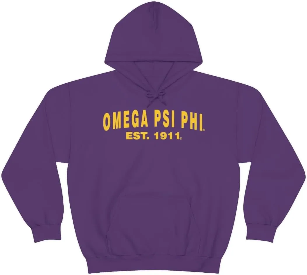 

Толстовка с капюшоном Greekgear Omega Psi Phi Established