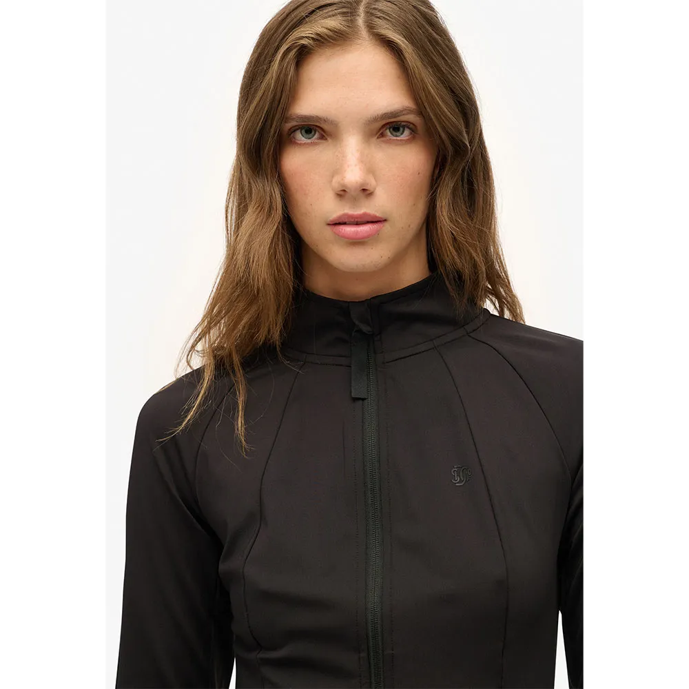 Спортивная толстовка Superdry Studios Fitted Track на молнии, черный — фото 4