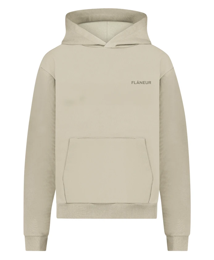 

Бежевая толстовка с логотипом и карманом-кенгуру. FlãNeur, бежевый