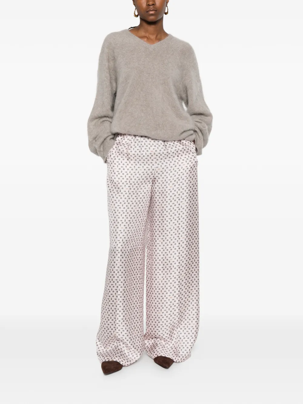 Брюки с принтом из коллаборации с E. Marinella Max Mara, розовый — фото 2