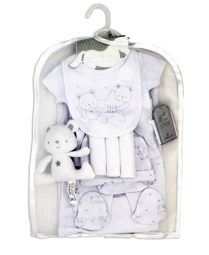 

Подарок в виде мишки для новорожденных, набор из 10 предметов Rock-A-Bye Baby Boutique, мультиколор