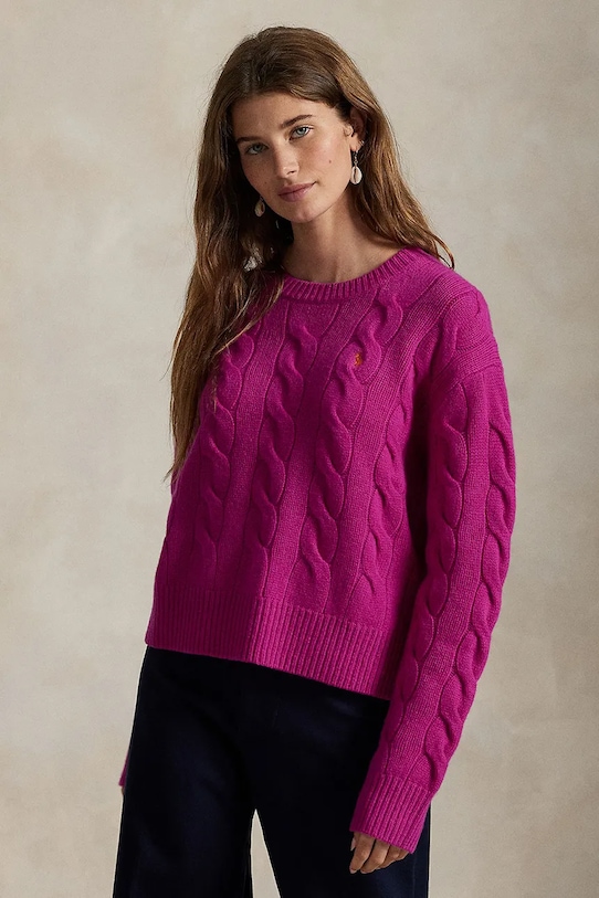 

Шерстяной свитер Polo Ralph Lauren, розовый