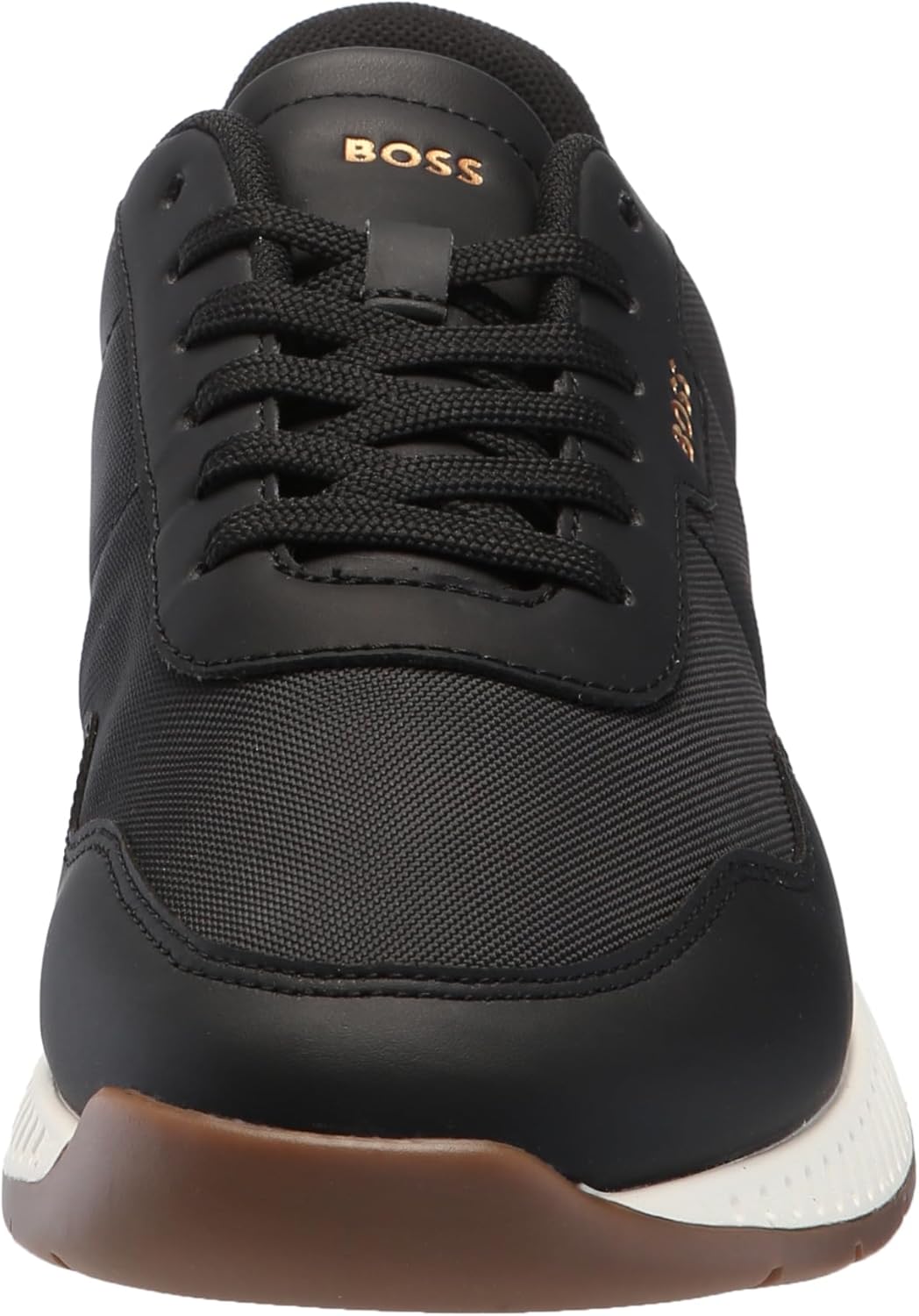 Кроссовки низкие мужские BOSS из комбинированной кожи, Black Currant — фото 2