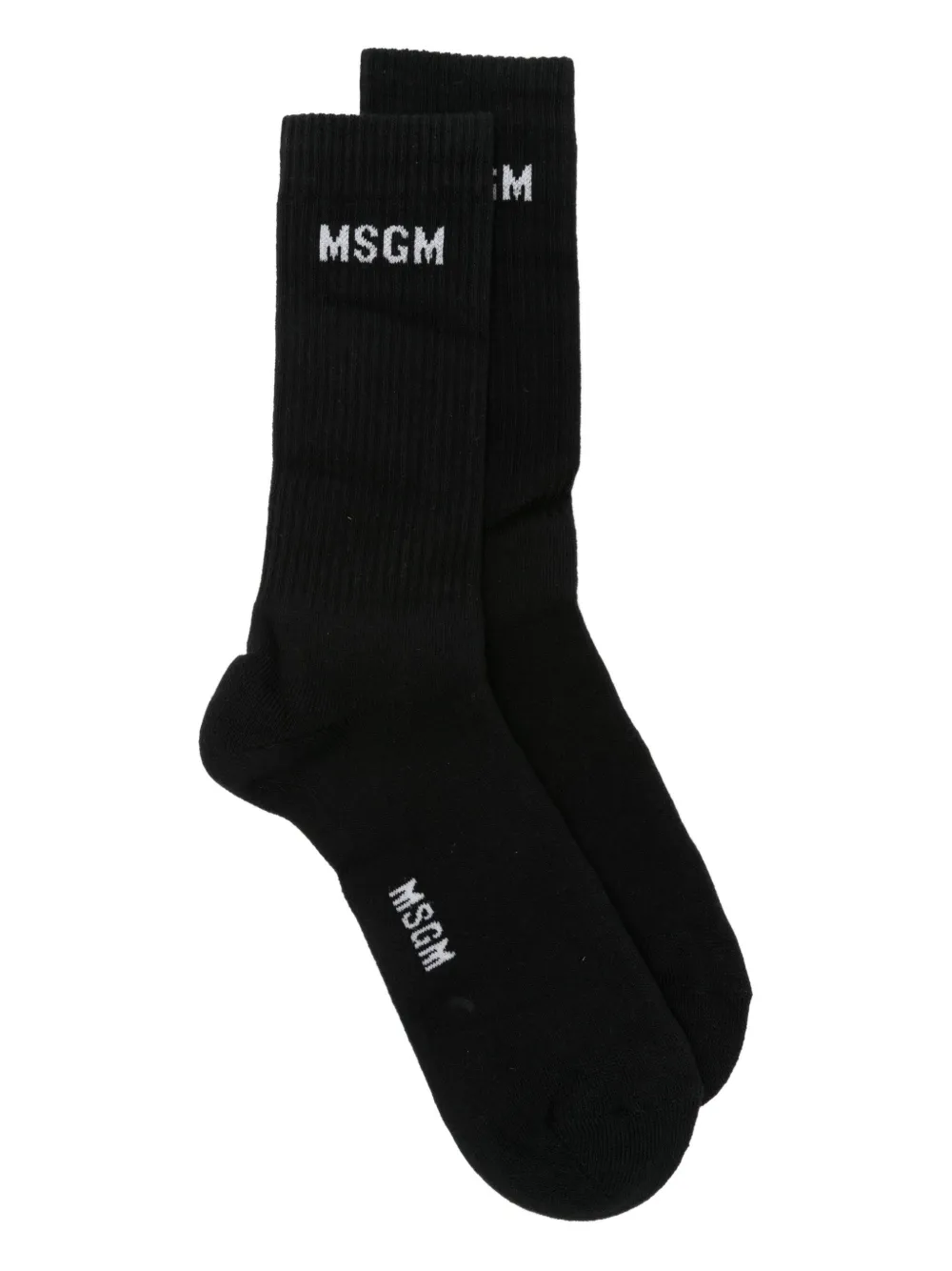 

Носки с жаккардовым логотипом MSGM, черный