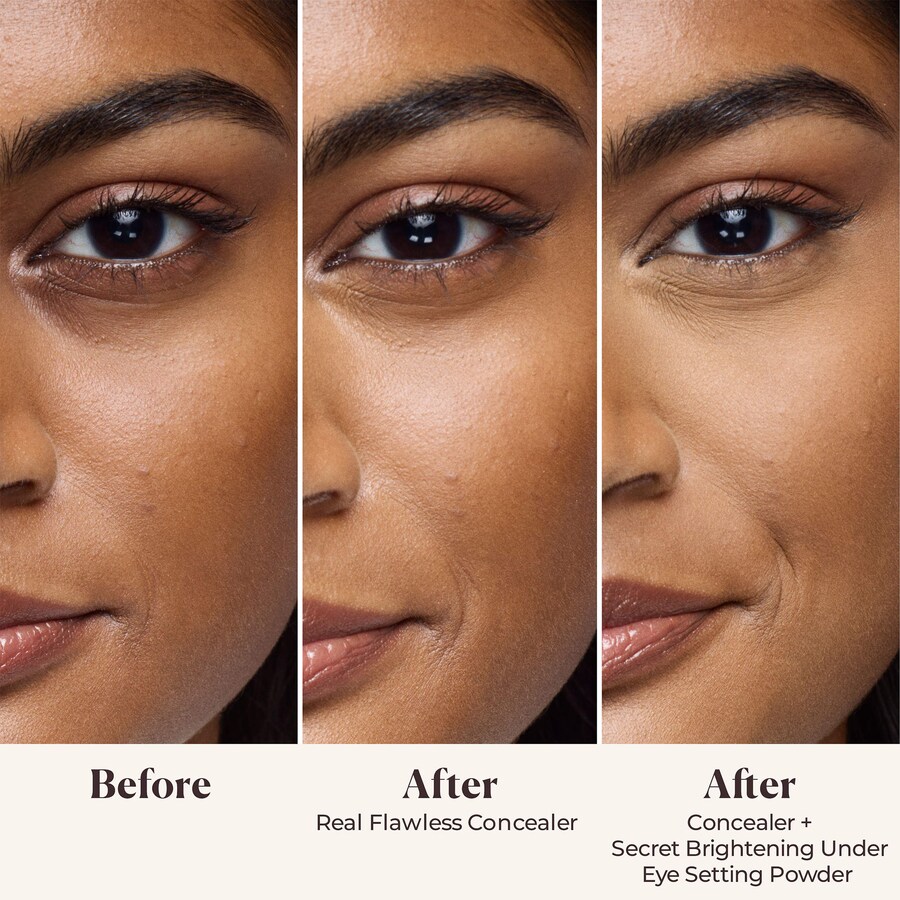 Осветляющая корректирующая пудра для фиксации макияжа под глазами Secret Brightening Color Correcting Longwear Under Eye Setting Powder Laura Mercier, 0.141 oz/4 g, Golden — фото 2