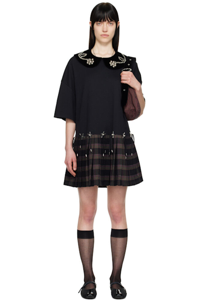 

Черное мини-платье Saltos Kilt Chopova Lowena