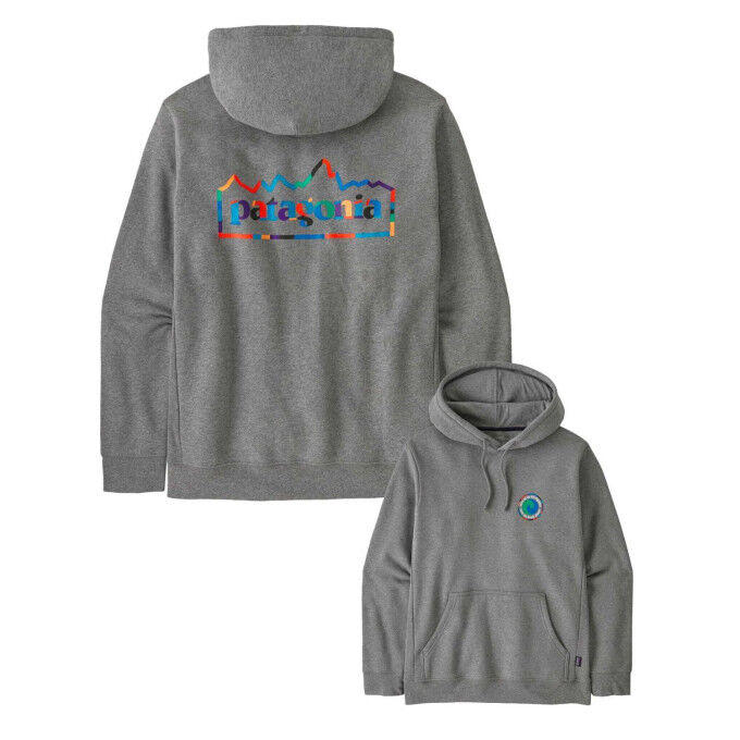 

Мужская толстовка с капюшоном Patagonia Unity Fitz Uprisal в цвете Gravel Heather