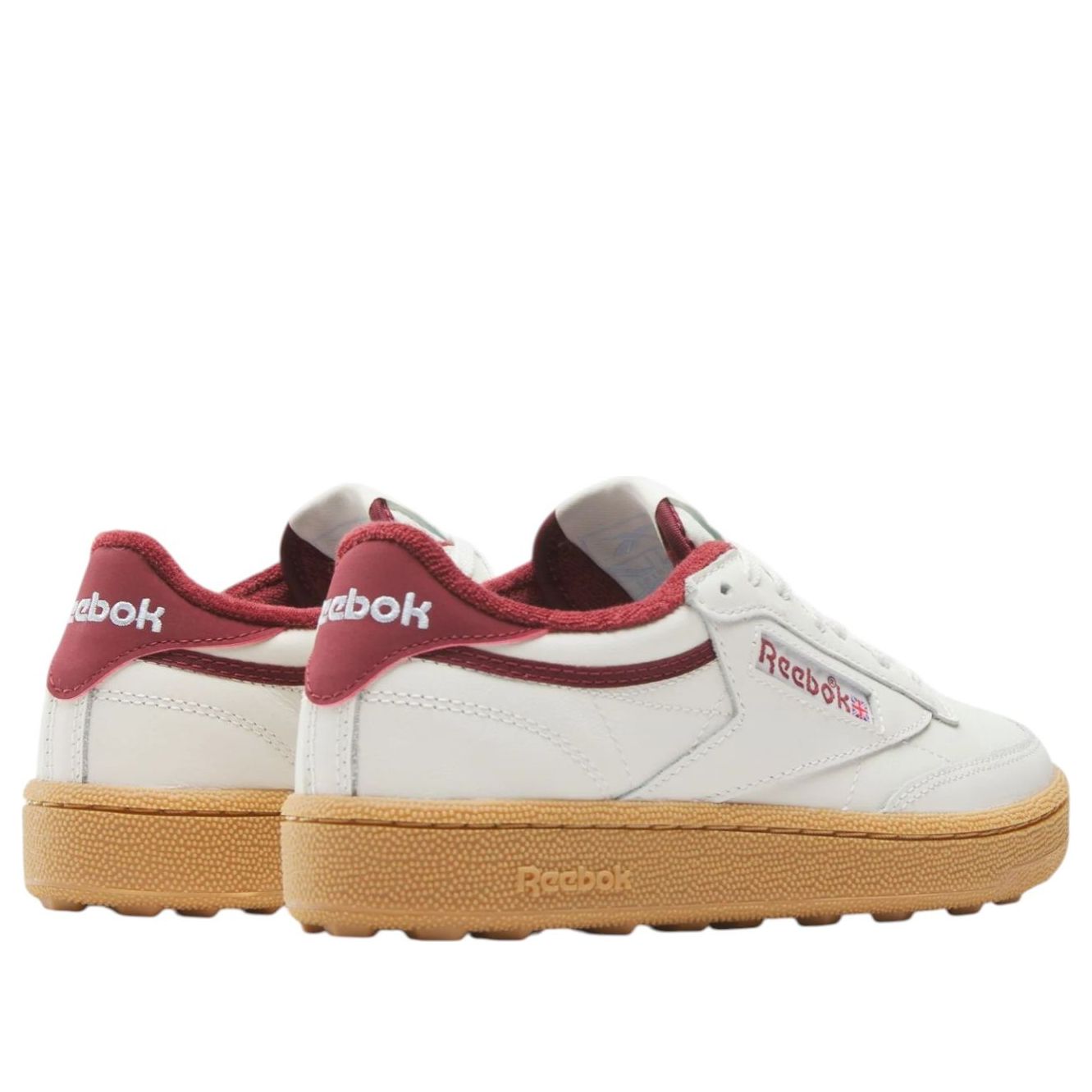 Кроссовки (WMNS) Reebok Club C Golf 'White Burgundy Gum' — фото 3
