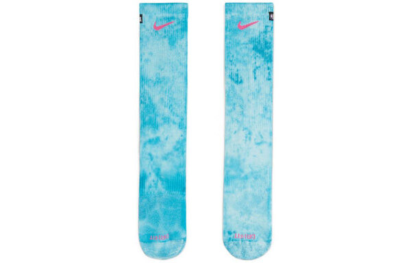Носки tie dye quick dry breathable sports socks couple style one pair blue Nike, мультиколор — фото 2