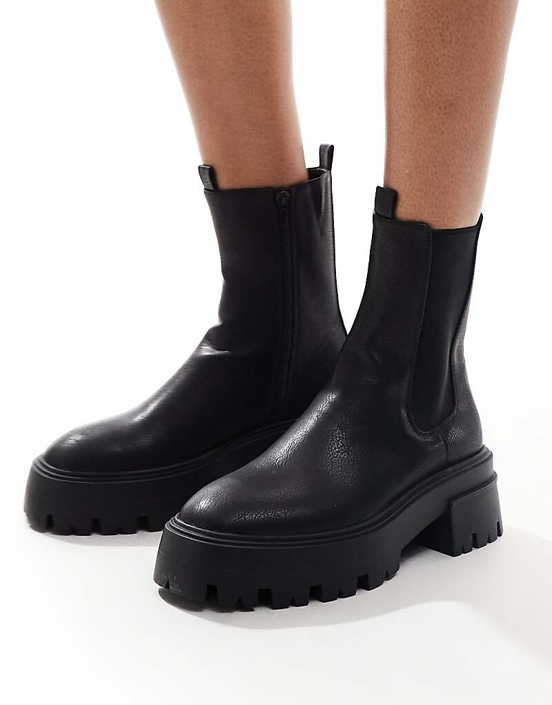 

schuh – Addilyn – ботильоны черного цвета на толстой подошве