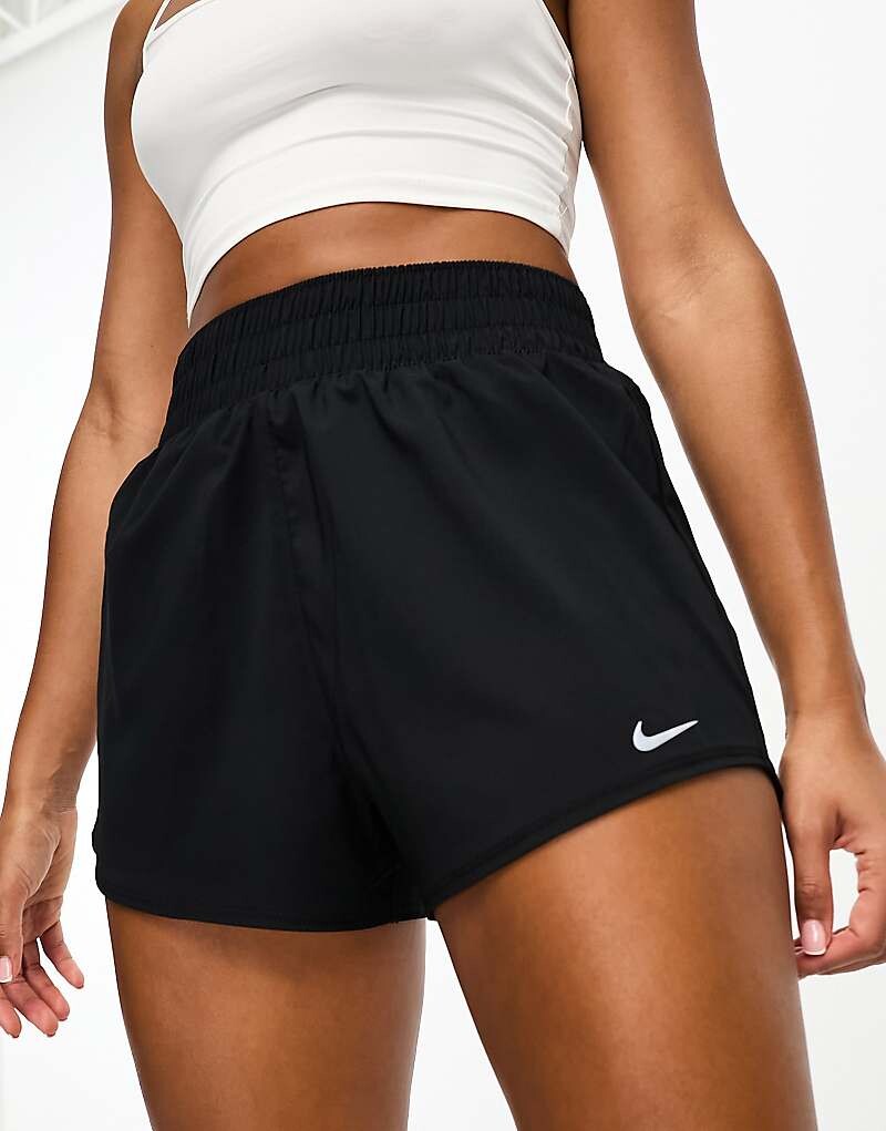 

Черные шорты Nike Training One – с завышенной талией, внутренний шов 3 дюйма