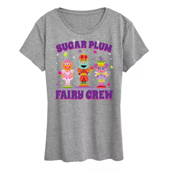 

Женская футболка с принтом "Sugar Plum" из серии Sesame Street Licensed Character, серый