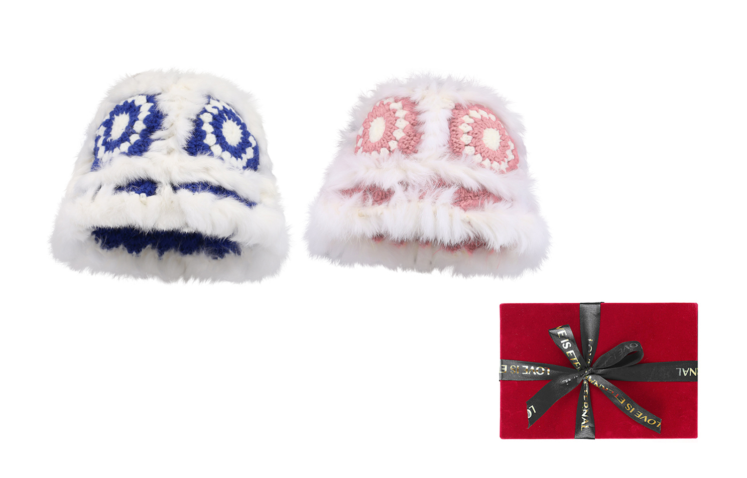

MUSTKOO Панама из смеси кроличьего меха Унисекс, MH-6221 Gift Box Set