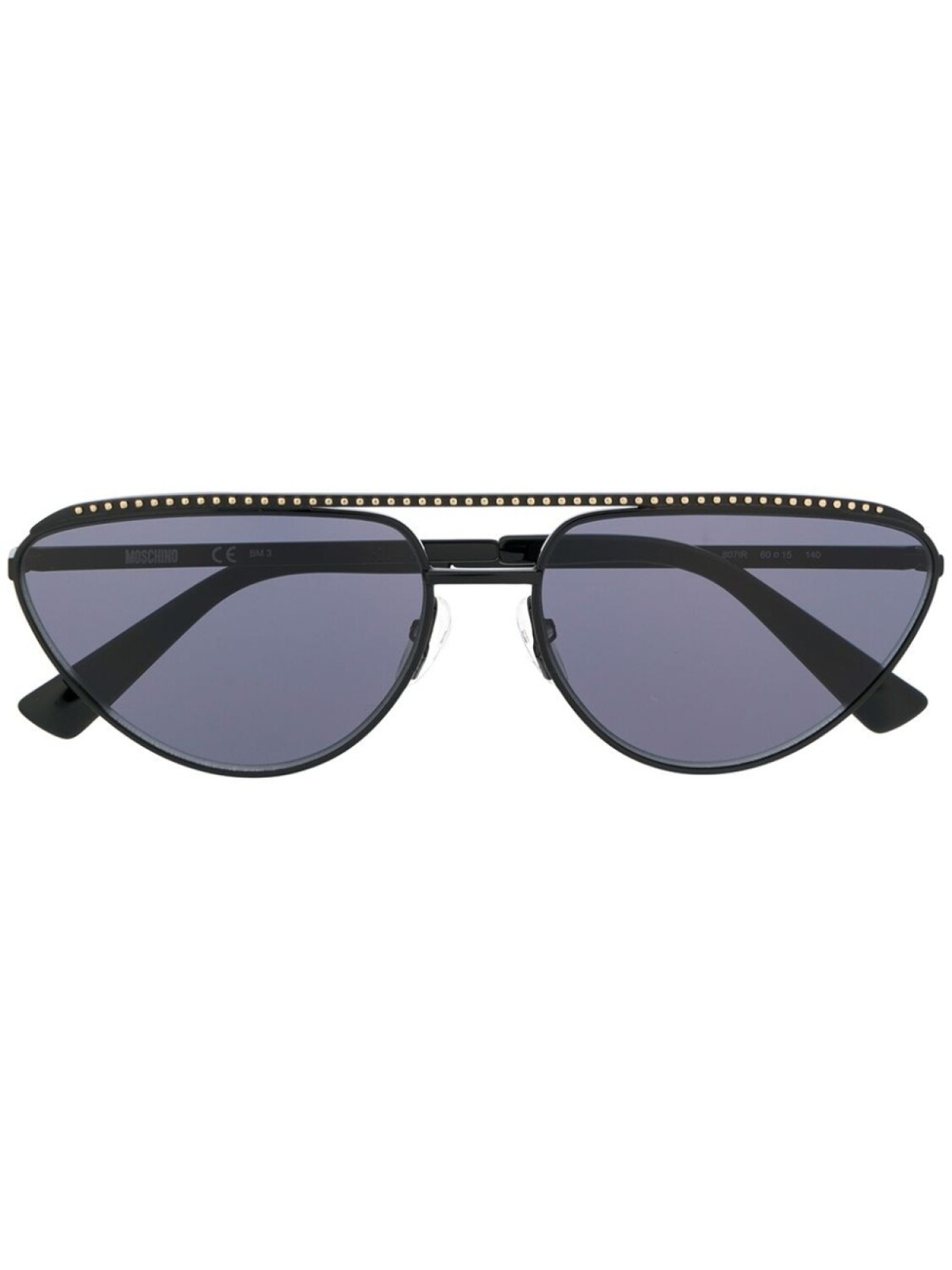 

Moschino Eyewear солнцезащитные очки в оправе 'кошачий глаз', черный