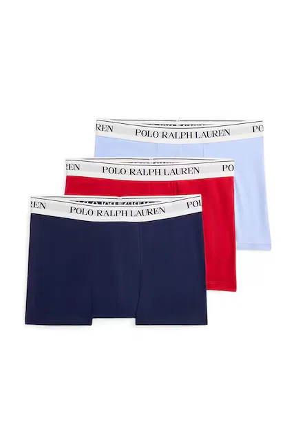 Боксеры хлопковые 3 шт Polo Ralph Lauren, синий