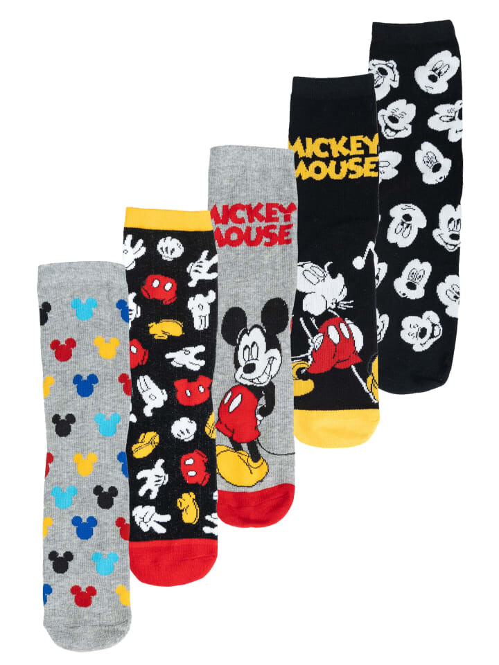 

Носки United Labels 5er Pack Disney Mickey Mouse Socken Sneaker Strümpfe, разноцветный