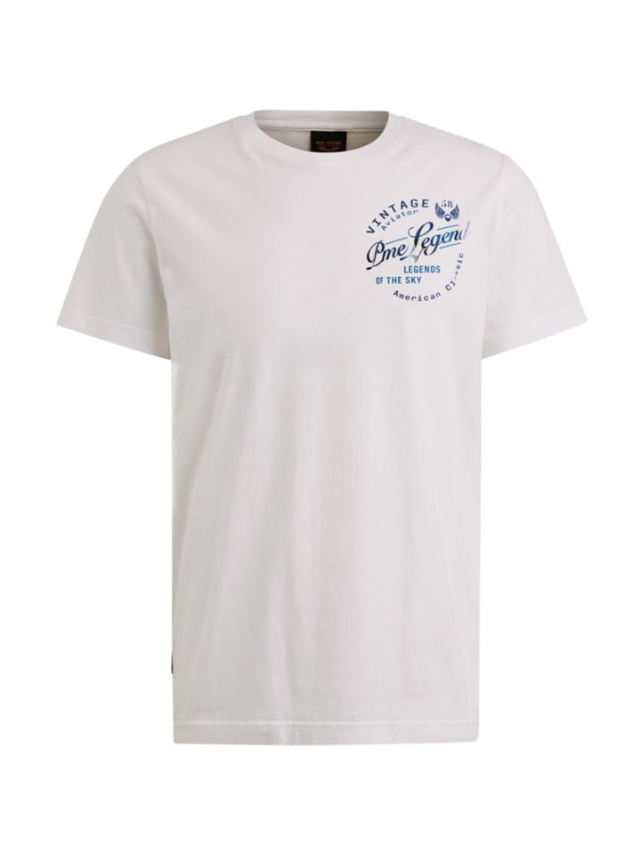 

Футболка с коротким рукавом и R-образным вырезом, одинарный трикотаж, белый цвет PME Legend