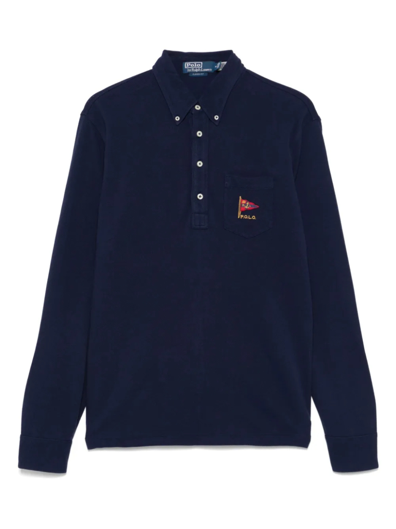 

Рубашка поло с вышитым логотипом Polo Ralph Lauren, синий