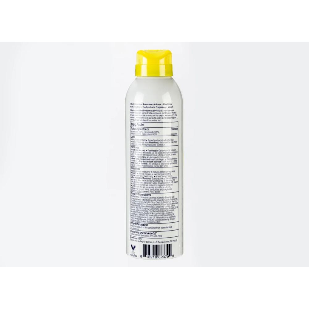 Спрей для тела PLAY Antioxidant Body Mist SPF 30 с витамином С от Supergoop для женщин - 170 мл, прозрачный — фото 2