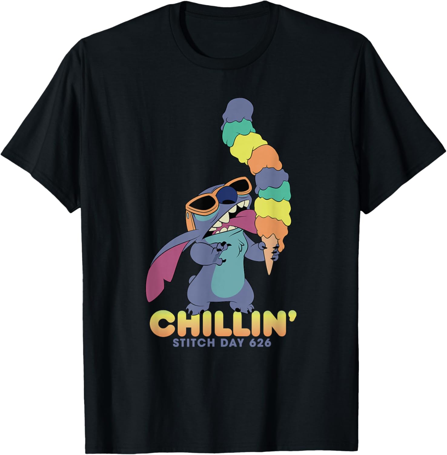 

Футболка Disney Lilo and Stitch Ice Cream Chillin, черная