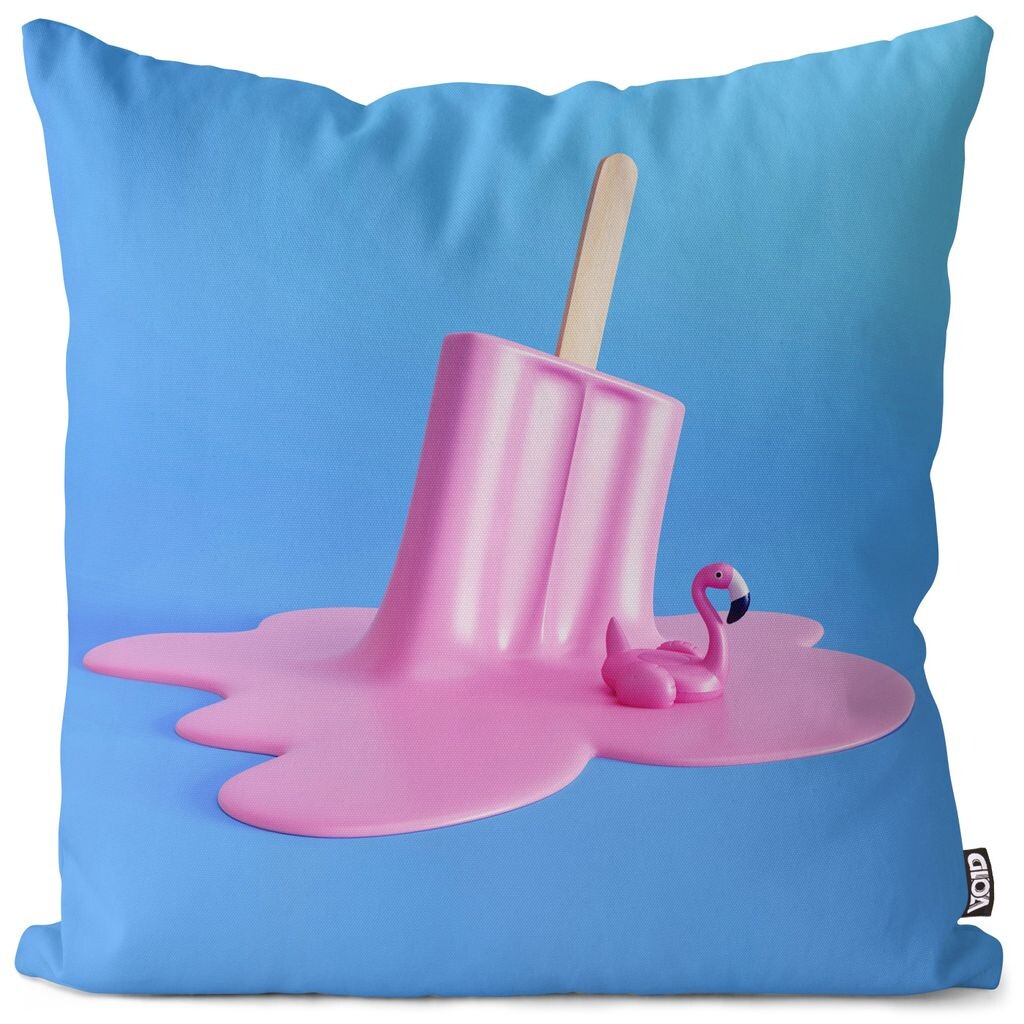 

VOID Фламинго Чехол для подушки с мороженым Полиэстер Водонепроницаемая подушка для улицы и дома Размер: 60 x 60 см