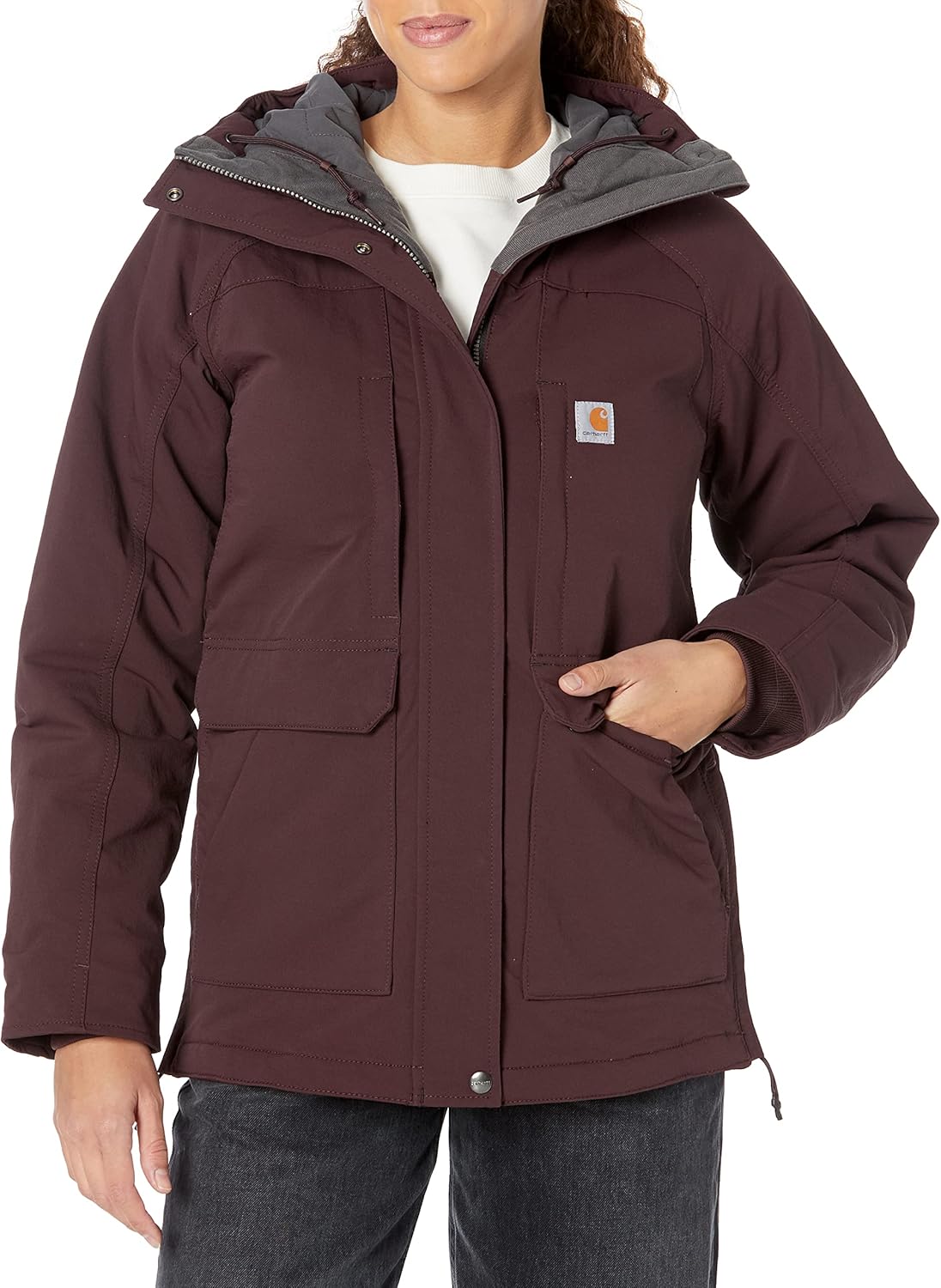 

Мужская утепленная традиционная куртка Carhartt Super Dux свободного кроя 104926, Blackberry