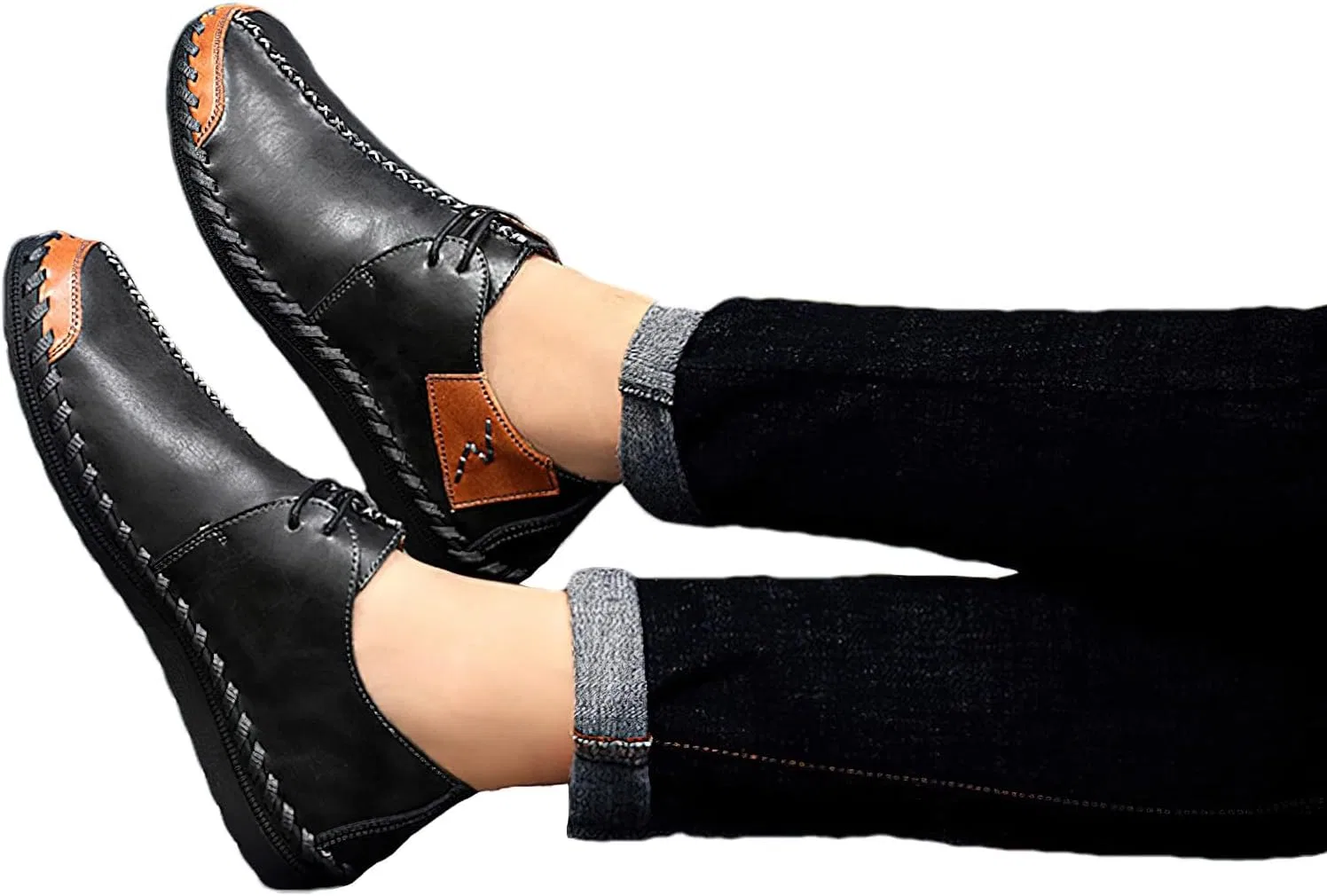 Мокасины кожаные rismart Loafers, черный — фото 2
