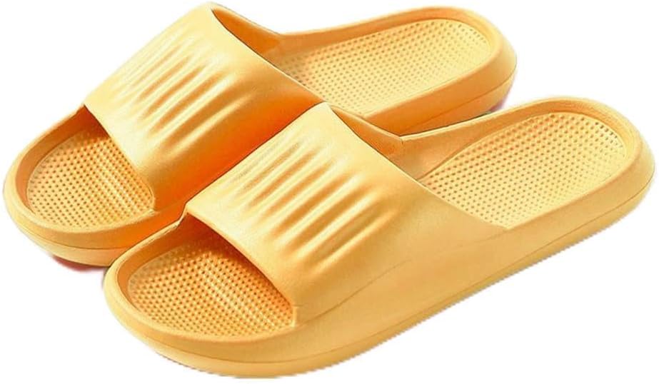 

Женские и мужские пляжные шлепанцы BYDZKJ, летние слайдеры-сандалии, тапочки с открытым носком из ЭВА, мягкие тапочки для ванной, бассейна и душа, противоскользящие шлепанцы для дома и улицы, желтый