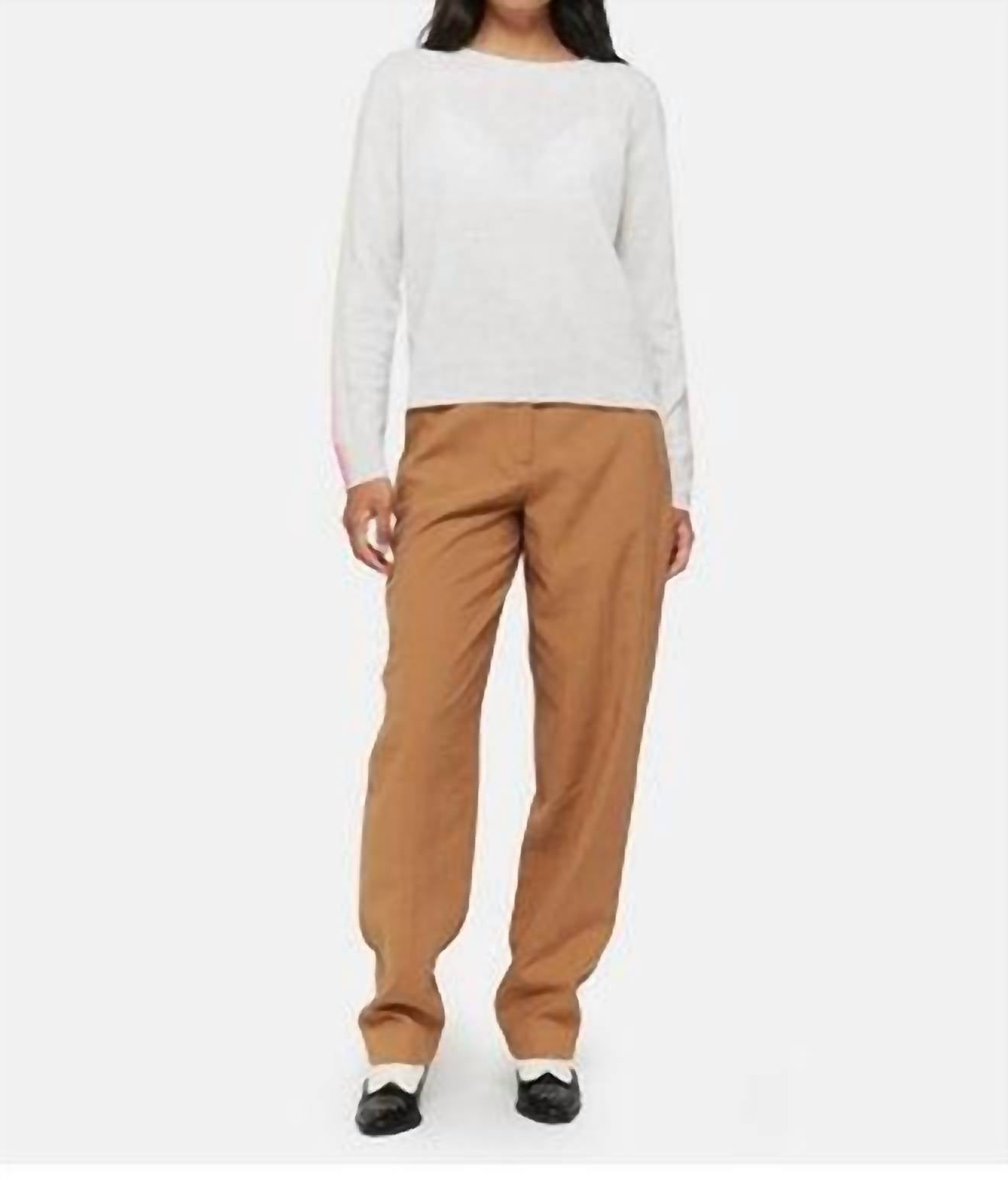 

Свитер Porcha с круглым вырезом и полосками в цвете овсянка/мульти Brodie Cashmere