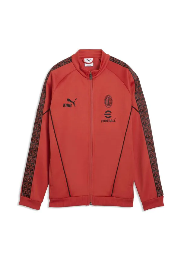 Толстовка на молнии с надписью «ac milan king anthem» Puma, Red Fire/Black