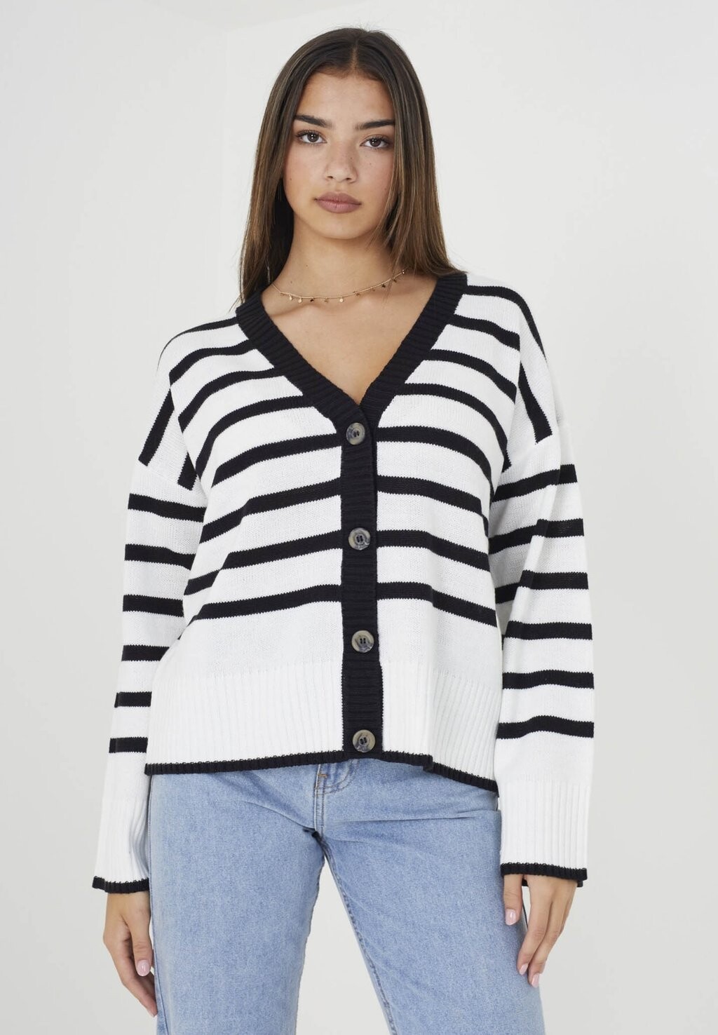 

Кардиган OVERSIZED STRIPE Brave Soul, белый