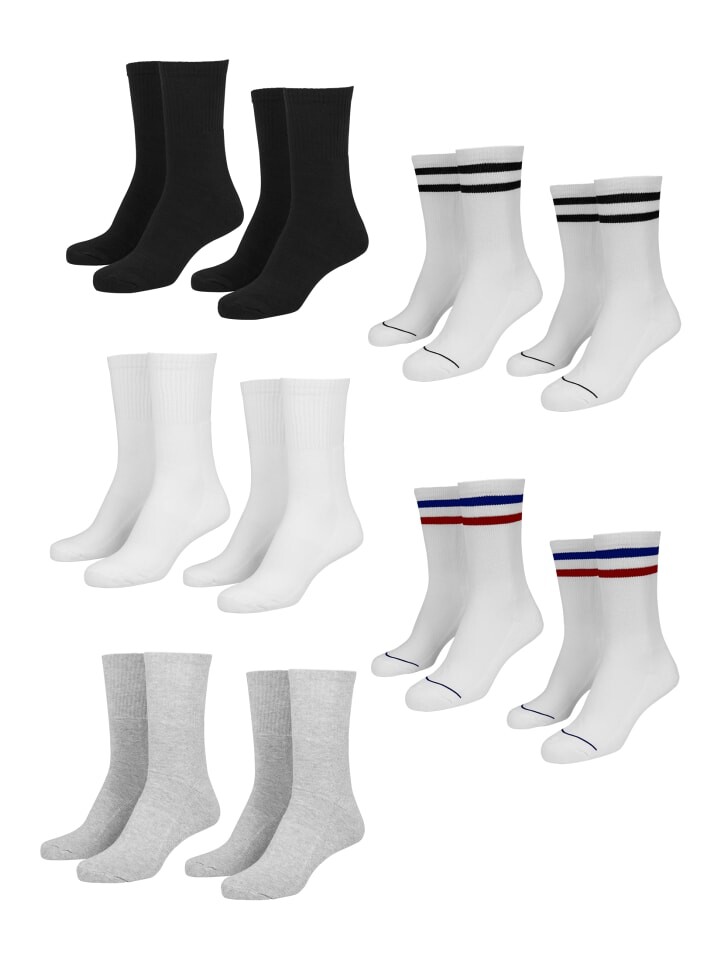 

Носки Urban Classics Accessoires, цвет blk/wht/gry+wht/nvy/rd+wht/blk