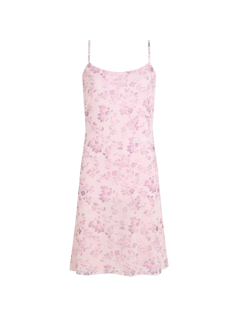 

Платье мини с цветочным принтом Karl Lagerfeld Jeans, розовый