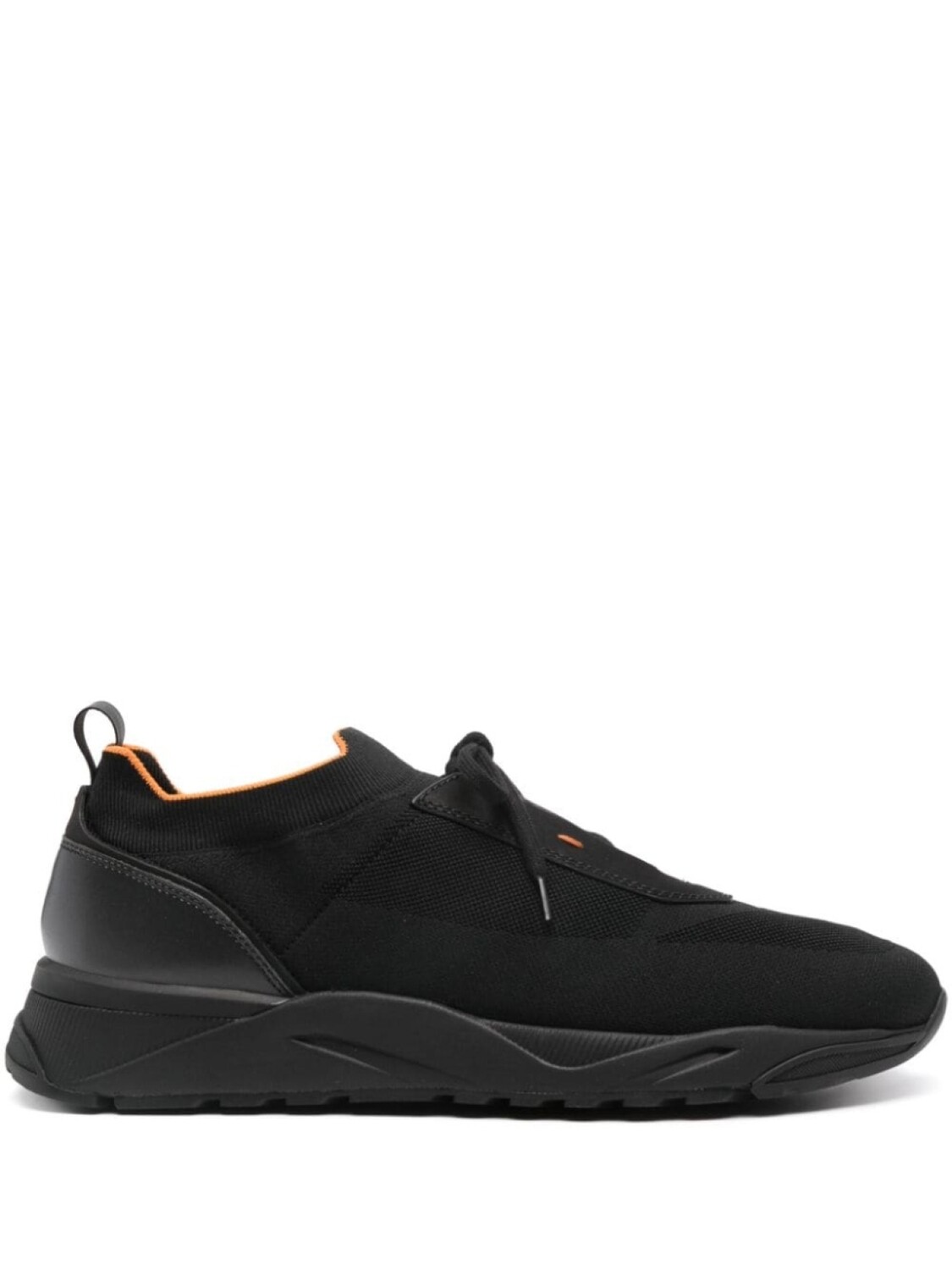 

Santoni кроссовки из эластичной ткани, черный